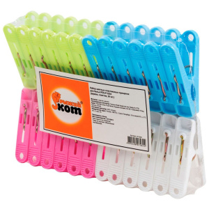 Прищепки для белья пластиковые PEG-P-S/24 в наборе 24шт РЫЖИЙ КОТ 311373 Х981043