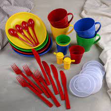 Набор посуды для пикника "На лужайке" 4 персоны Бийск (салатовый) СП36692