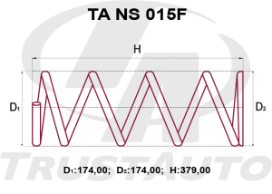 TA NS 015F Пружины подвески усиленные