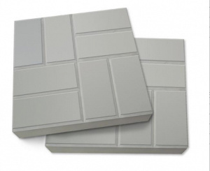 Полимерпесчанная плитка "8 кирпичей" (330*330*30мм) Графит (1м2 - 9шт) 038554