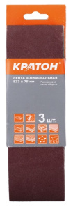 Лента шлифовальная Кратон 686 х 50 мм P80 набор 3шт (11301055) 816178