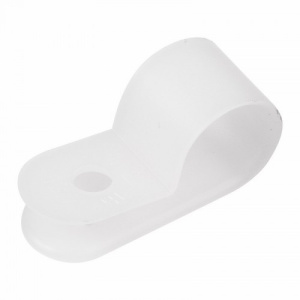 Кабельная скоба под винт REXANT 5 мм, белая, упаковка 50 шт 12332