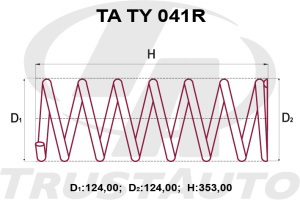 TA TY 041R Пружины подвески усиленные