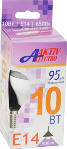 Лампа светодиодная шар 10Вт Е14 6500К AKTIVELECTRO 26613