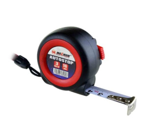 Рулетка с трещоточным фиксатором, 3 м * 19 мм, М-108, «Maximum» 27270