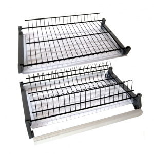 Сушка для посуды ЧЕРНАЯ 500мм 2-х уровневая в верх базу 986383