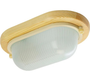 Светильник накладной НБО 04-60-011 клен. овал Е27 IP54 дерево ОБ1020320