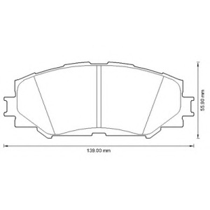 А4-9 Дисковые тормозные колодки G1262-TF (AKOK)