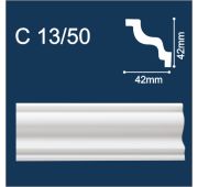 Плинтус потолочный С13/50 2м (42*42) 54899