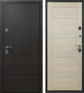 Дверь металлическая Зорро Венге распил/кофе М-20 Капучино 960 левая ОБ974618