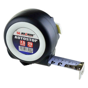 Рулетка с трещоточным фиксатором, 7,5 м * 25 мм, М-108, «Maximum»  КР959745