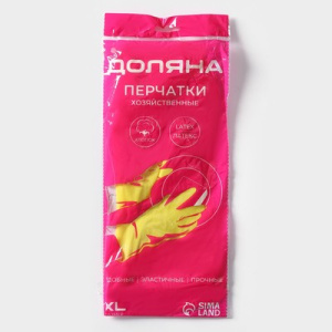 Перчатки хозяйственные Доляна, суперпрочные, размер M/L ПВХ, МИКС 1047440