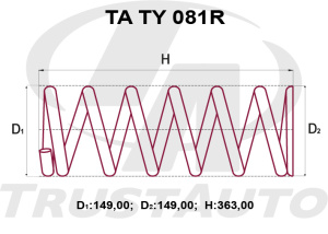 TA TY 081R Пружины подвески усиленные