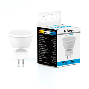 Лампа софитная светодиодная Feron LB-271 MR11 GU5.3 3Вт 6400К 26811