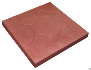 Плитка тротуарная "Облако" красная 30х30х3см. 907245