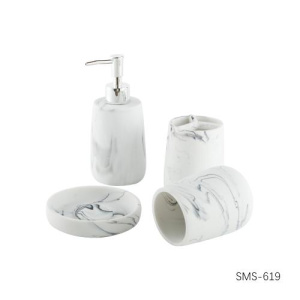 Набор аксессуаров для ванной: мыльница, флакон с дозатором, стаканы SMS-619 СТ984488