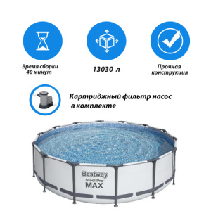 Бассейн каркасный 56950 (427смх107см) 034396