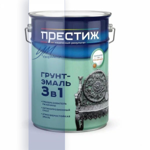 Грунт-эмаль ПРЕСТИЖ по ржавчине ГРАФИТОВЫЙ СЕРЫЙ RAL 7024, 5 кг 73579