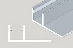 Финишная защелка нижняя 38*17,5*3000мм 21614