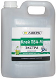 Клей ПВА-М универсальный ЛАКРА Экстра 0,9кг 894459