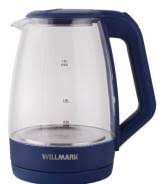 Чайник эл. WILLMARK WEK-1823G 1.8л пов. на 360 свет.индикация 2200Вт Х38196