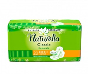 Гигиенич.прокладки с крылышками Camomile Normal Duo NATURELLA Ulitra 20шт (5592) Х30139