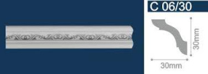 Плинтус потолочный экстр.30*30*2м. (С06/30) 810923