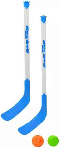 Набор хоккейный (клюшка 75см - 2шт+шайба+мяч) 975950