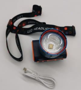 Фонарь налобный Н136  встр. аккум. фокус. 300W 1 режим СТ968716