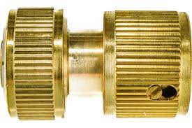 Соединитель латунный быстросъемный для шланга 1/2", аквастоп (66240) 92103