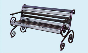 Скамья "Французская лоза" с подлокотником 1,5м 60316