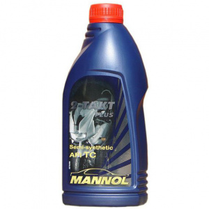 MANNOL 2-takt PLUS Полусинтетическое двухтактное моторное масло 1л.MA-2T-PLUS1 