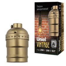 Патрон декоративный DLC-V-H01/E27 BRONZE Без выключателя. 990915