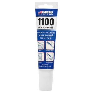 Герметик силиконовый 1100 "ABRO MASTER" белый/черный/прозрачный  70 гр 135045