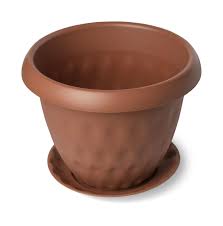 Горшок для цветов, 1,7 л, d 170 мм, с поддоном, пластик, РОЗЕТТА 065918