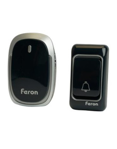 Звонок дверной беспроводной E-383  38 мелодий  серебро с питанием от батареек 1043381