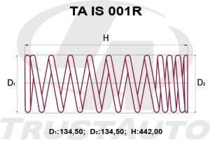 TA IS 001R Пружины подвески усиленные
