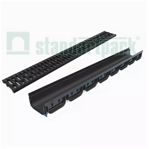 Лоток пластиковый с решеткой пластиковой (125х70х1000мм) (класс А) 915080