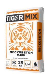 Пескосмесь ТайгерМикс М-400 25кг Пескобетон 976827