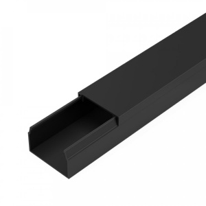 Кабель-канал черный 25х16 мм, двойной замок, Промрукав 002036