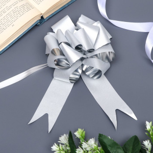 Бант шар №5 серебреный шик 9656651 Х1026698