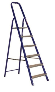Стремянка стальная (алюм.ступени) 6 ступеней 978975