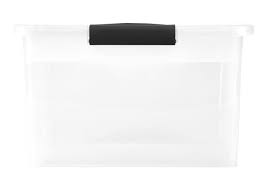 Ящик для хранения 14 л с крышкой, пластик, проз. кристалл, KEEPLEX Vision, 222х 370х 274мм 003439