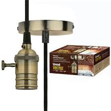 Патрон декоративный DLC-V-S24K/E27 TS/1M/BL BRONZE с проводом 1м и креплением. 990892