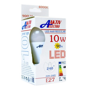 Лампа светодиодная LED-A-Regular 10Вт 220-240В Е27 4000К ОБ07932