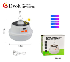 Фонарь LED кемпинговый солн.батар.+ USB 2026 СT019263