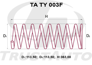 TA TY 003F Пружины подвески усиленные