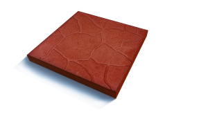 Плитка тротуарная "тучка" красная 30х30х3см,   08469