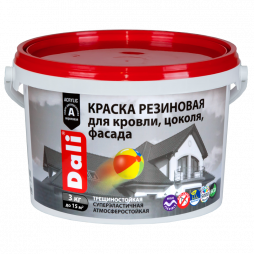 Краска резиновая ДАЛИ Красно-коричневая 6кг 9646232