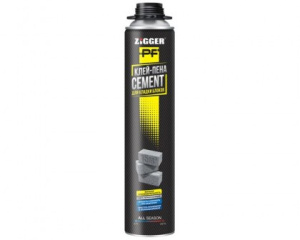 Клей монтажный KimTec "ZIGGER PF" CEMENT клей-пена/пена-цемент 850мл/950г 987564